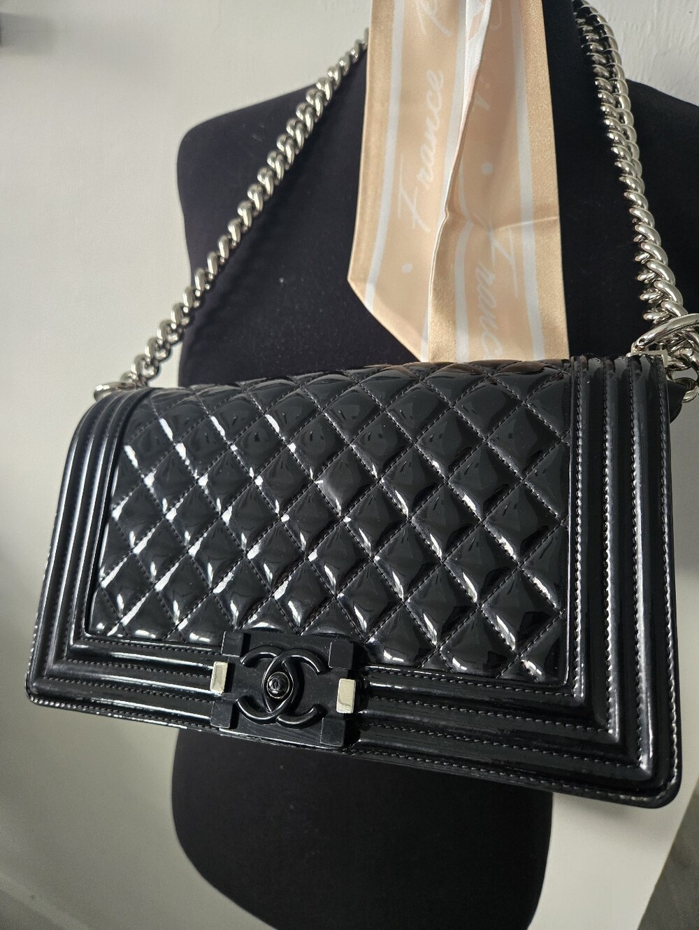 CHANEL Patent Leather Bag